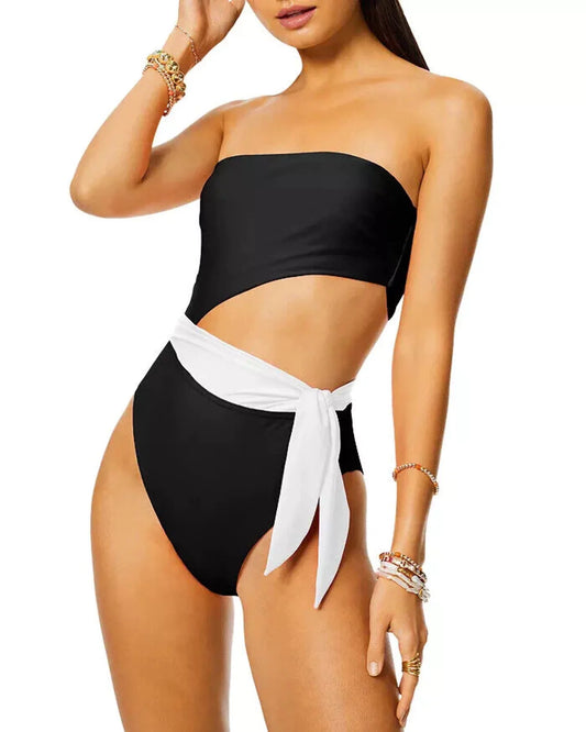 1-PC Brook Swimsuit Colorblock Cutout Ramy Gigi Side