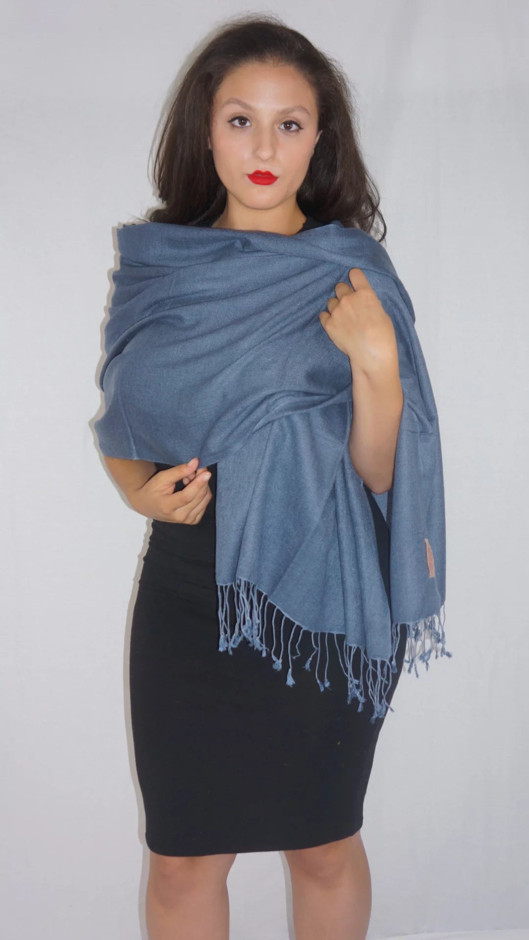 (Slate Shawl/Cashmere Grey Scarf/Wool/Silk Regular Shawl/Shawls/Scarf/Scarves/Wrap/Stole/Muffler/Cape/Ruana/Blanket/Throw/Pashmina Shawl)