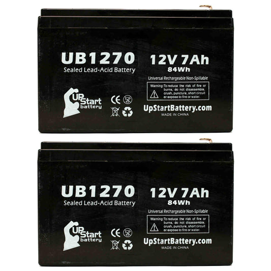 - Battery UB1270 Sealed 2x Replacement Acid Terminal F1 Battery AGM, to Universal Upsonic SLA) - Adapters (12V, F2 F1 Includes Terminal, Compatible Pack PCM140VR 7000mAh, Lead 4 7Ah, -