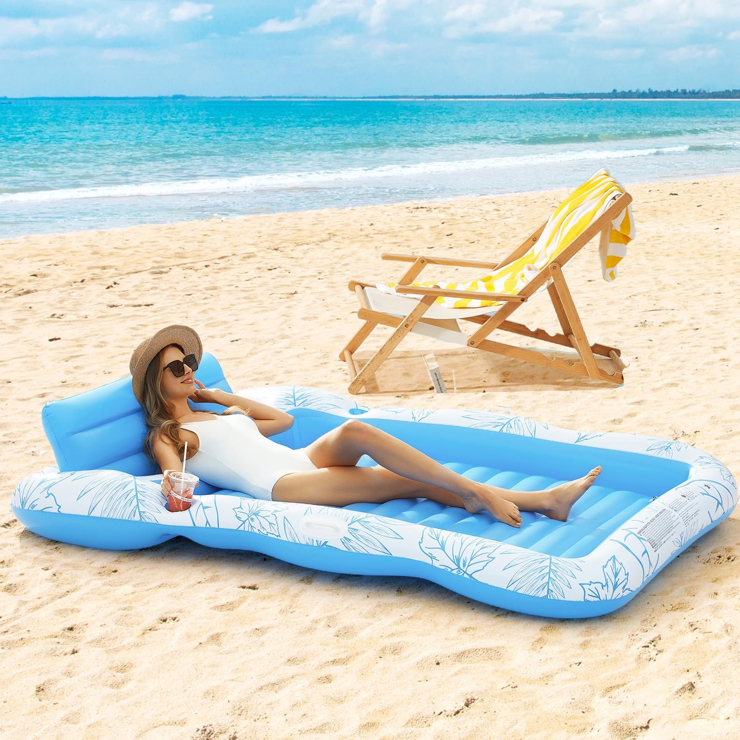 -4 for Water Sunbathing Kids Floatie Ball Pit Tub Blow Kiddie Pool Raft Pool in L Mat Tan Pool Inflatable Lounge Bed 1 Tanning Tanning Sun Float Pool Up Filled Pad Adult Lounger Toys