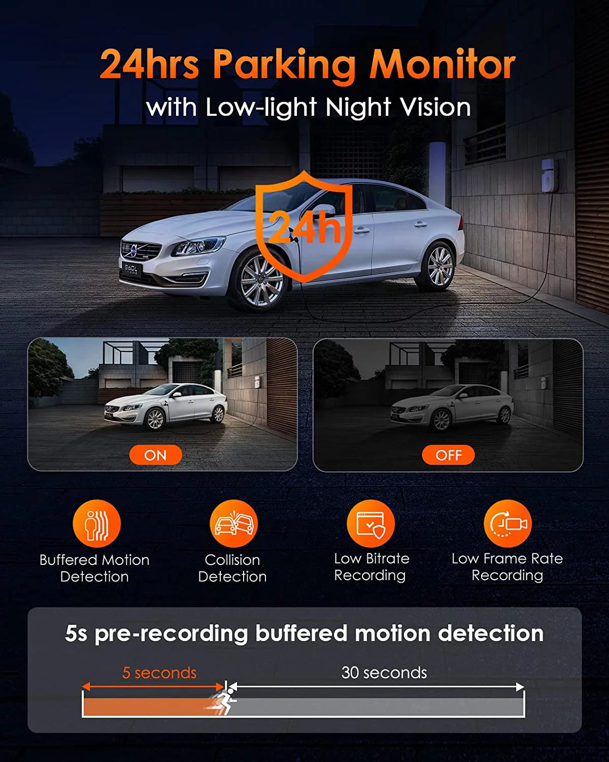 2.5K with Dash Dash Way Parking Vision, 24 and Rear Hours Night 3 IR 3 Cam Front STARVIS Support Voice 1944P+1080P+1080P Control, Triple WiFi Vantrue 512GB Camera Mode, Inside, GPS E3 Channel Max