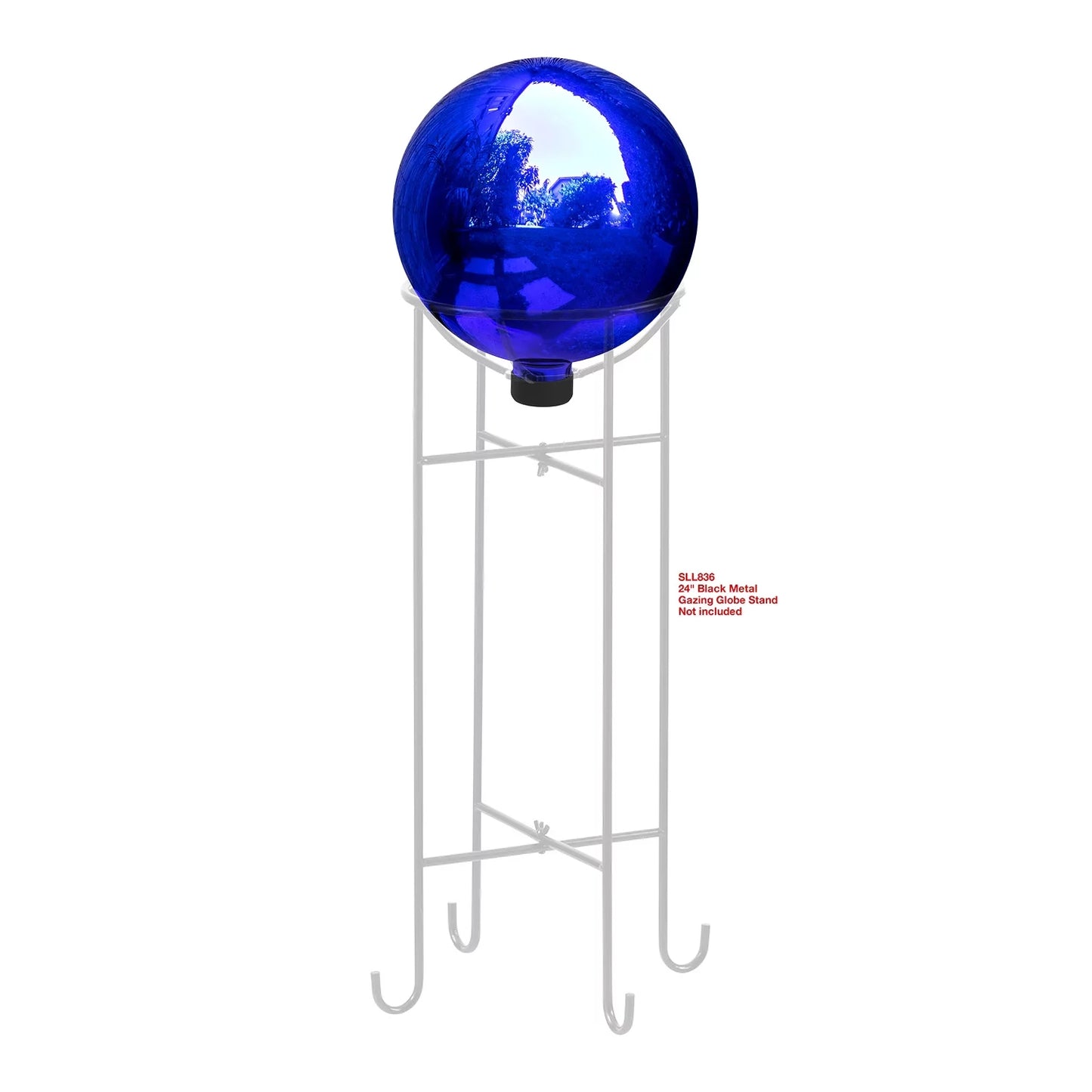 10" Reflective Alpine Globe, Blue Corporation Gazing Glass