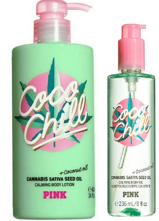 2 Lotion Body and Coco Chill of Set Oil Secret Victoria's