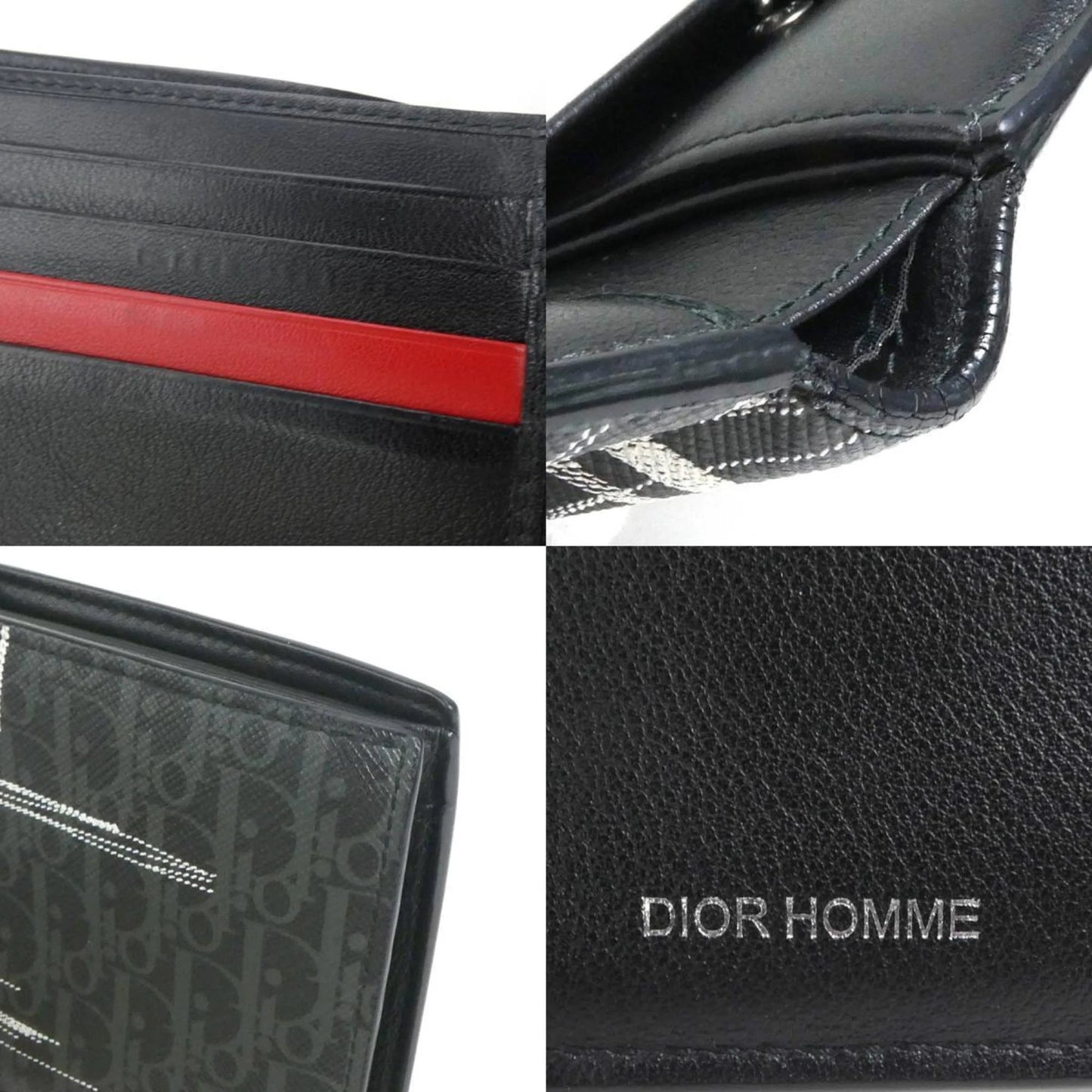 (Good) folio HOMME leather series Pre-Owned Dior Homme DIOR wallet men black