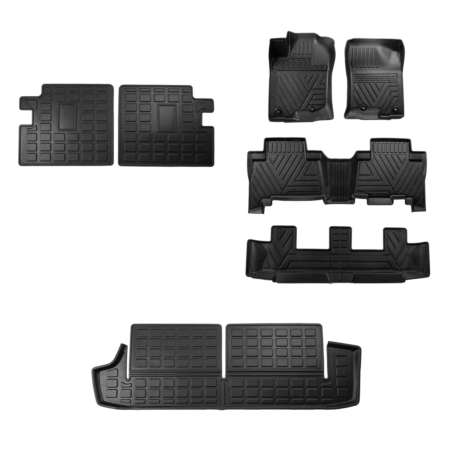 (3rd Row 2013-2023 Mats) Liner Mat Trunk Mat+Floor Seats Cargo Mats+Trunk 4Runner Backrest Fit 7 Toyota