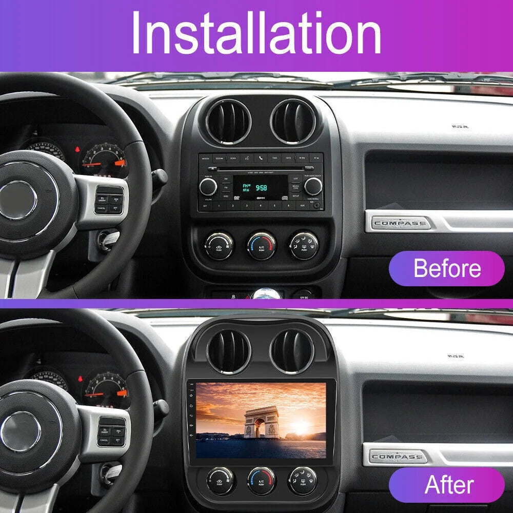 - 11, Compass Player - Jeep Display Car Stereo Camera GPS WiFi, Navi MP5 Reverse 10.1" Kydely Android Patriot Bluetooth,