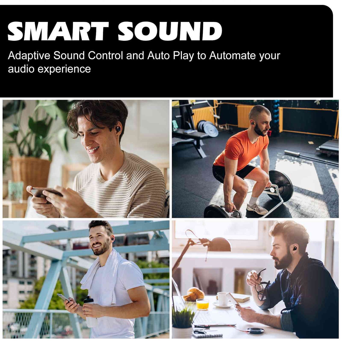 + S88 UrbanX Resistance, Connect, Dual with Bluetooth Doogee True Balanced, Wireless Bass Connection, Black, Charging Compatible 5.2 Plus IPX5 Case, Water Bluetooth Earbuds Boost