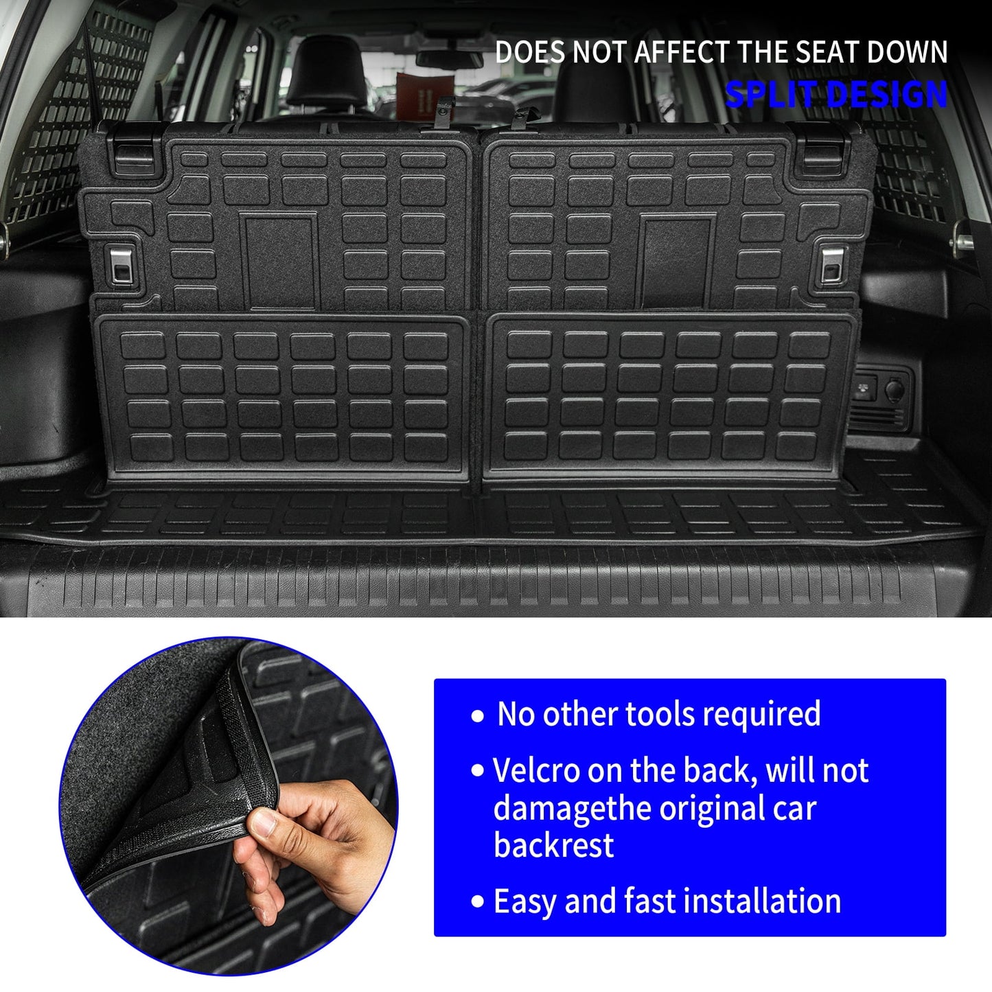 (3rd Row 2013-2023 Mats) Liner Mat Trunk Mat+Floor Seats Cargo Mats+Trunk 4Runner Backrest Fit 7 Toyota