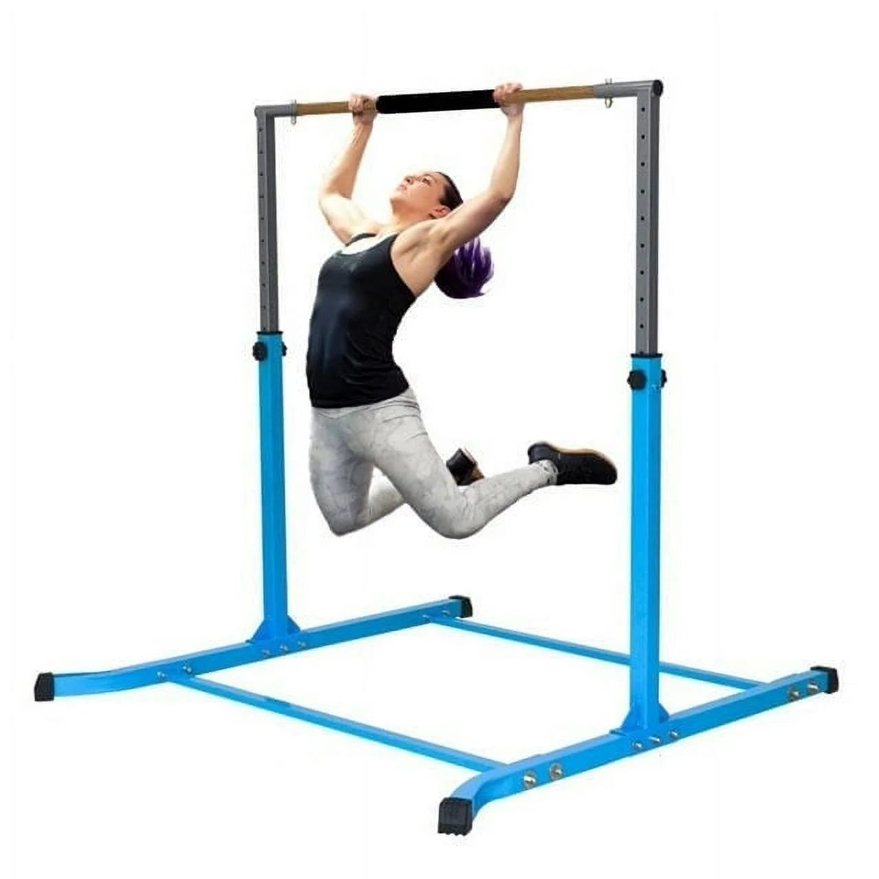 - - Heavy-Duty with Adjustable Legs for Gymnastics Exclusive) Blue Bar Kids Bar Junior Training Curved Expandable Ideal Gymnastics (Walmart for Children's