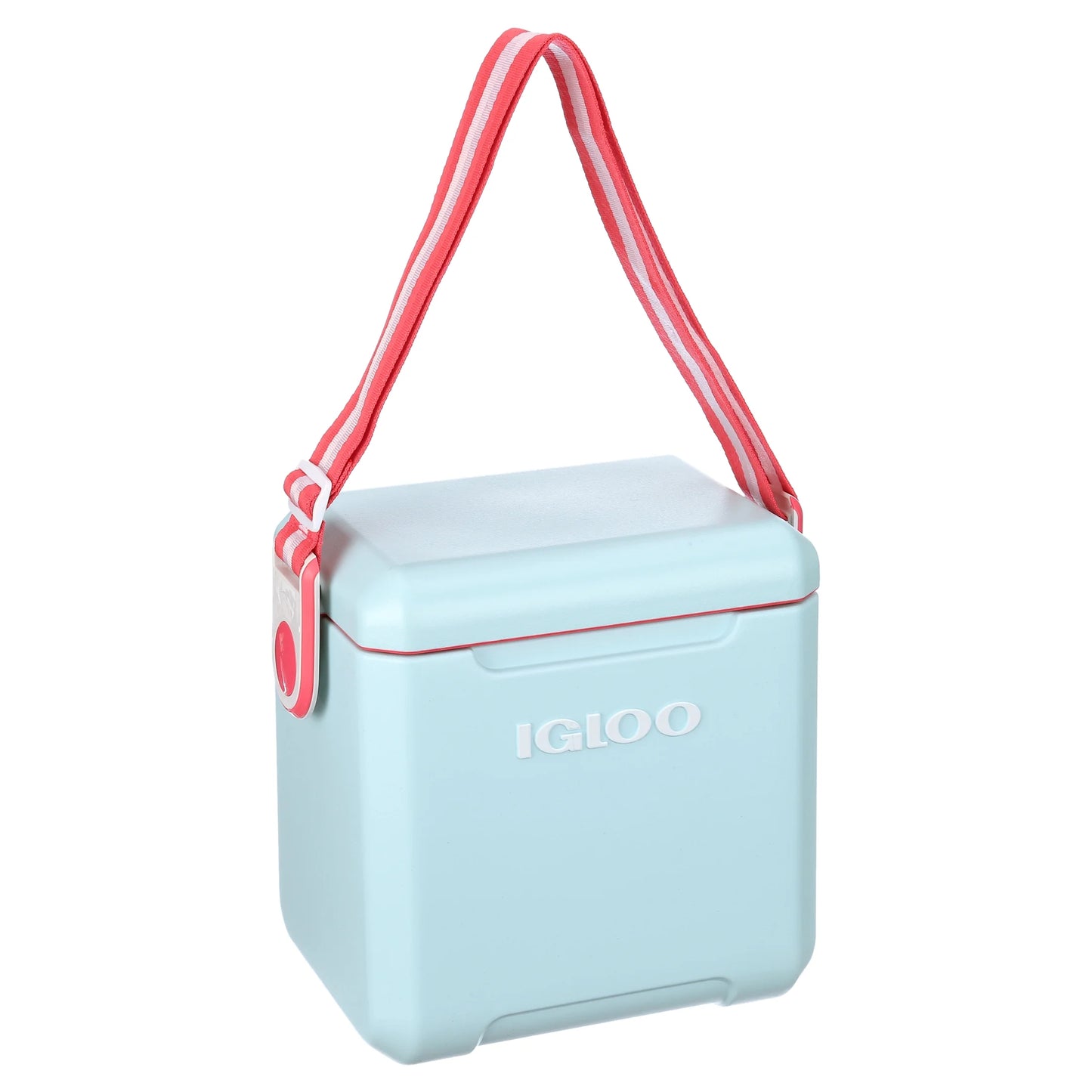 11 Blue Hard and Igloo Qt Cooler, Tag-a-Long Aqua Red Sided