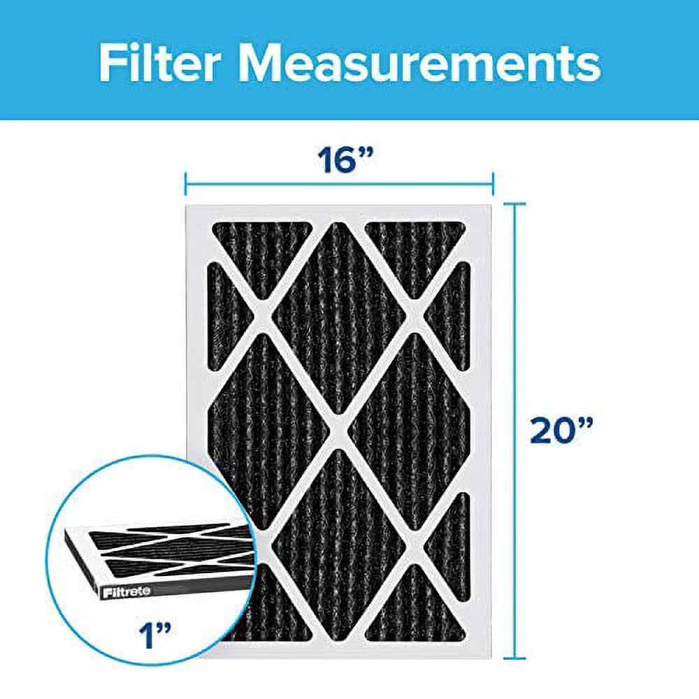 1200, 16x20x1, MPR Filter, Reduction, AOR00-2PK-1E Furnace AC Defense Allergen Air Odor Filtrate 2-Pack