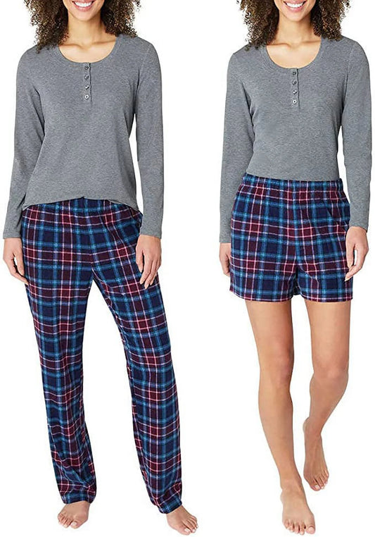 (Gray, Small) Bauer Set Knit Womens Waffle Pajama Eddie 3-Piece