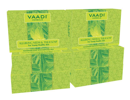 - - Oz 100% Tree Bar Pack Oz) Pure Vaadi Oils (16 2.65 6 Tea Soap Neem Tulsi With Herbal Natural With Soap Oil - Of Essential Handmade Each Herbals All -