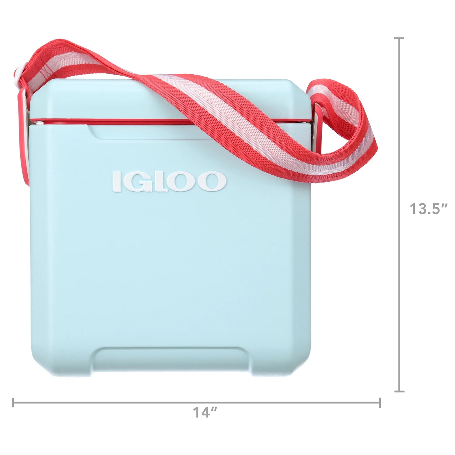 11 Blue Hard and Igloo Qt Cooler, Tag-a-Long Aqua Red Sided