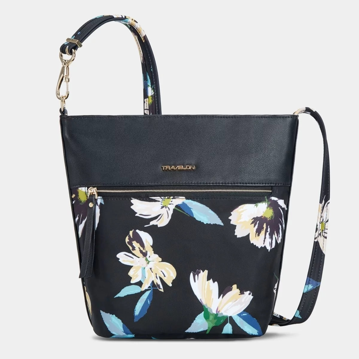 - Bucket 43491-50C Travelon Floral Addison Midnight Bag