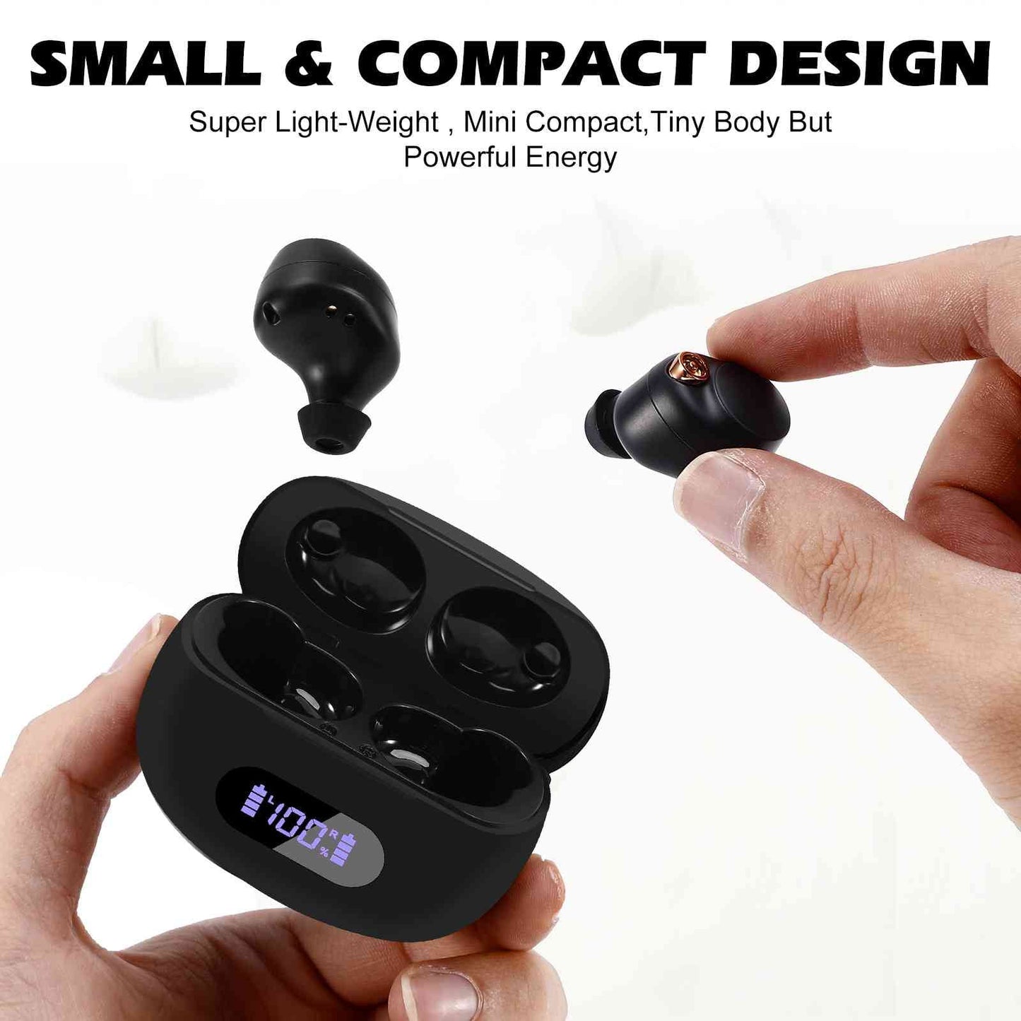 + S88 UrbanX Resistance, Connect, Dual with Bluetooth Doogee True Balanced, Wireless Bass Connection, Black, Charging Compatible 5.2 Plus IPX5 Case, Water Bluetooth Earbuds Boost