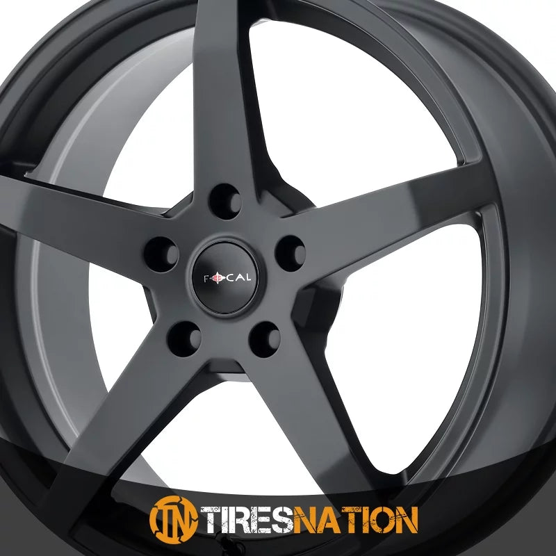 17" Black/Machined 17x8 Focal +35mm Inch Wheel F-55 455U Rim 5x120