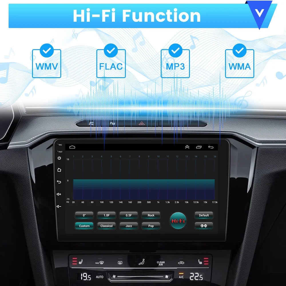 12 Touchscreen 2013-2019 Android 2+32G HD GPS AHD 10'' Radio Wireless Mirror Podofo WIFI Link RAV4 Backup Android Bluetooth, FM Car Toyota Carplay 1080P for Auto Stereo Camera