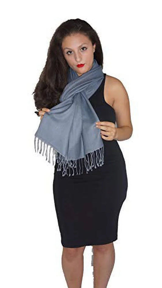 (Slate Shawl/Cashmere Grey Scarf/Wool/Silk Regular Shawl/Shawls/Scarf/Scarves/Wrap/Stole/Muffler/Cape/Ruana/Blanket/Throw/Pashmina Shawl)