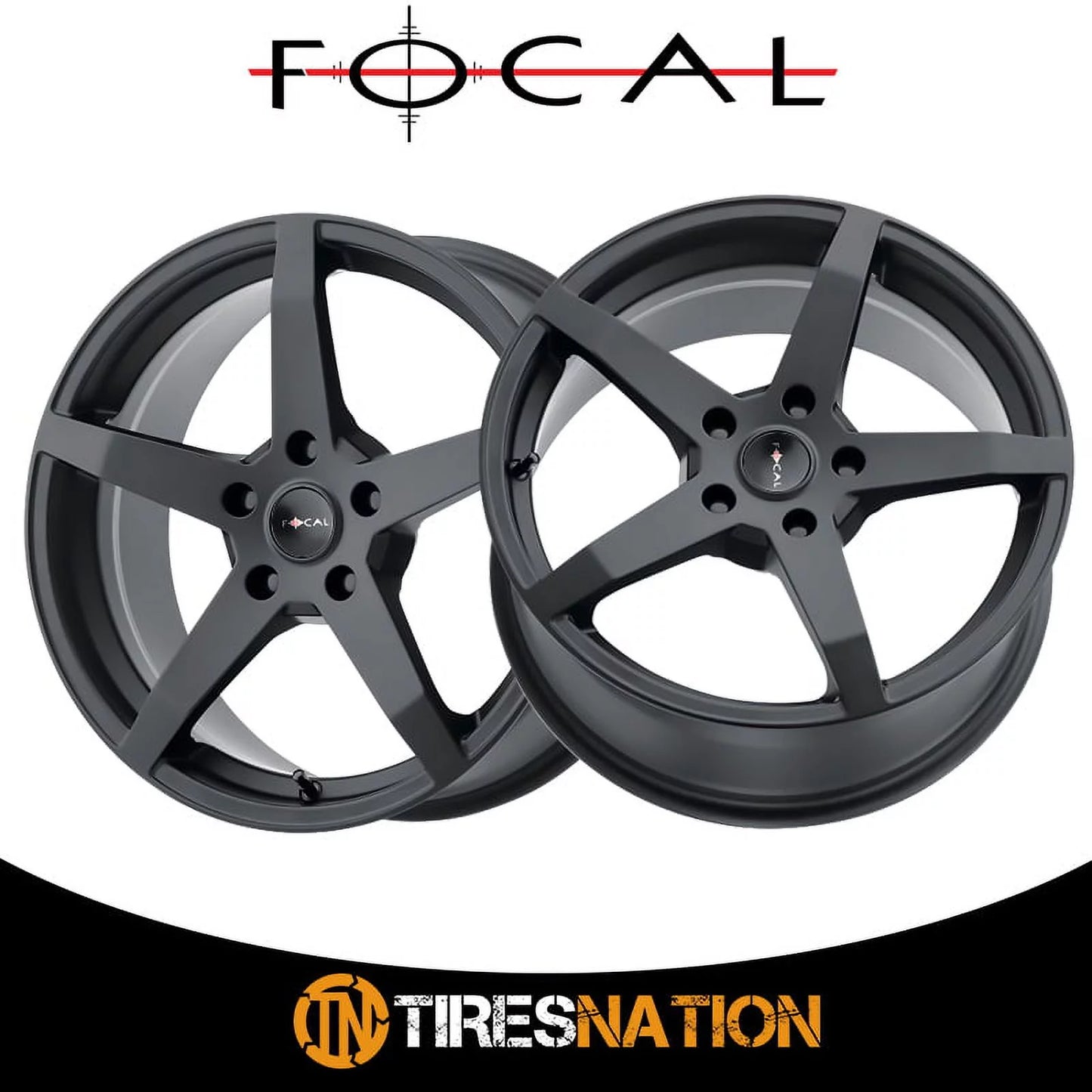 17" Black/Machined 17x8 Focal +35mm Inch Wheel F-55 455U Rim 5x120