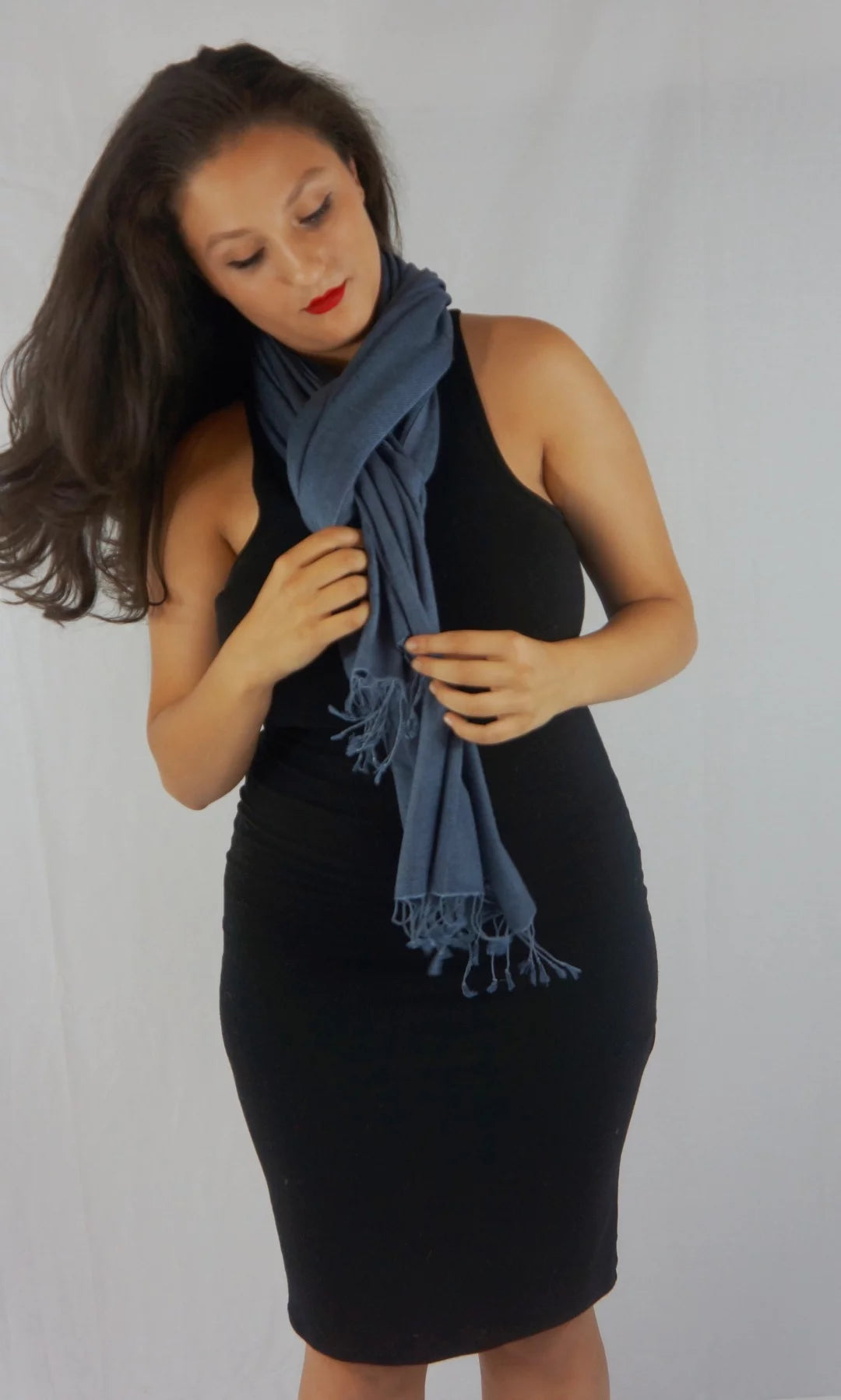 (Slate Shawl/Cashmere Grey Scarf/Wool/Silk Regular Shawl/Shawls/Scarf/Scarves/Wrap/Stole/Muffler/Cape/Ruana/Blanket/Throw/Pashmina Shawl)