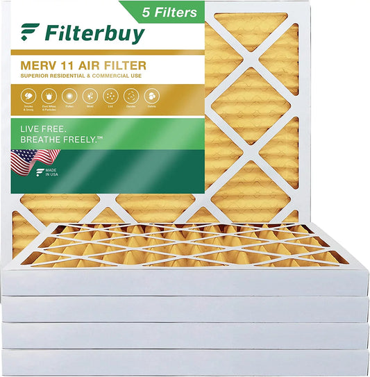 11 MERV AC Furnace (5-Pack) Air HVAC Filterbuy Pleated Filters 17x17x2