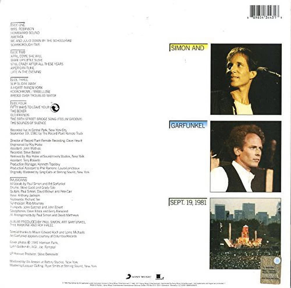 - & (Live) Vinyl Park - In Central Simon Concert Garfunkel