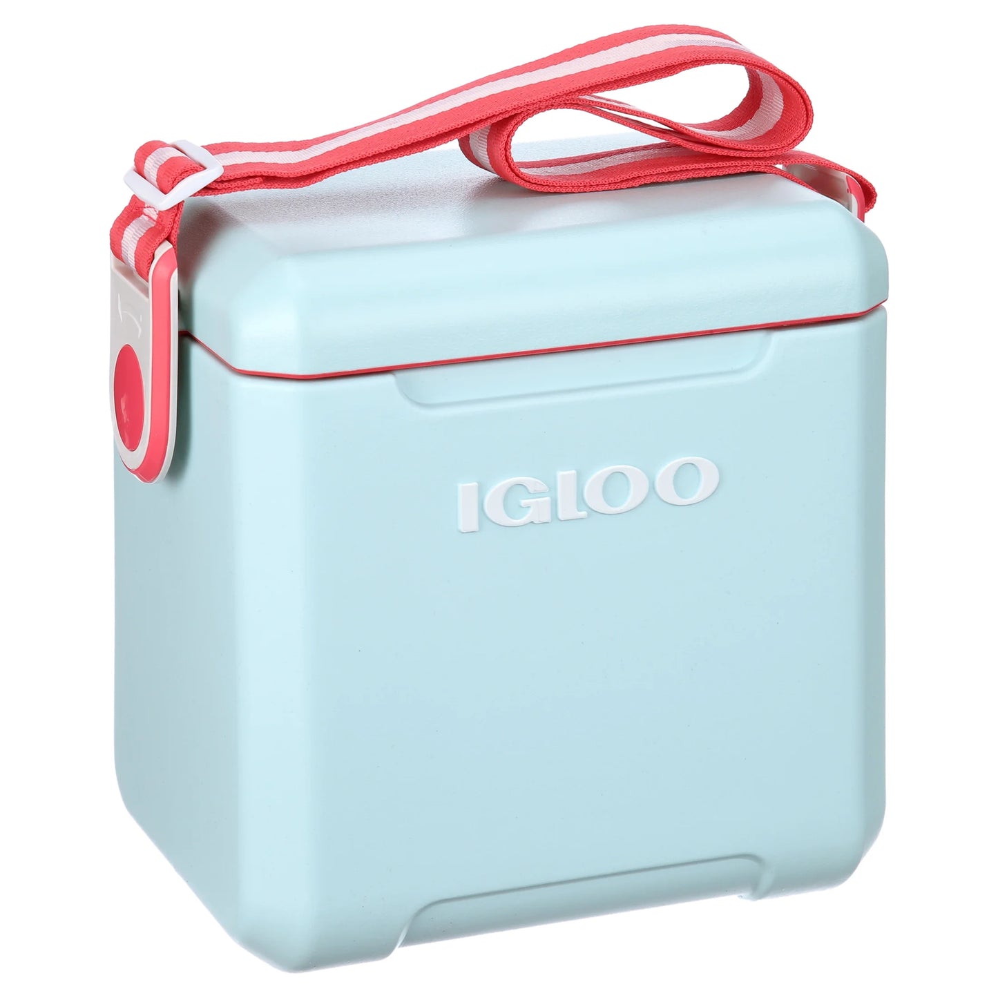 11 Blue Hard and Igloo Qt Cooler, Tag-a-Long Aqua Red Sided