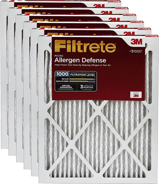 14 Pack days, MPR Defense x of up Guaranteed 6-Pack, Filtrete Filter, 1000 Airflow Air HVAC 90 6 AD23-6PK-2E Micro Allergen 1 x to 24 1 Count