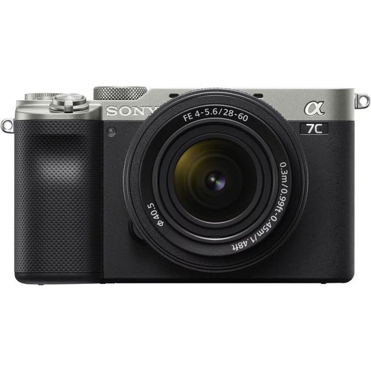 (Silver) Mirrorless with Camera a7C 28-60mm Sony ILCE7CL/S Lens -