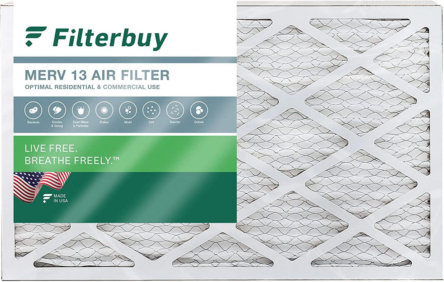 12x25x2 13 Furnace AC Air (1-Pack) MERV HVAC Pleated Filterbuy Filters