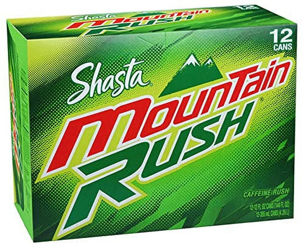 (Pack Shasta RUSH Citrus Soda 24) Cans of Pop, MOUNTAIN 12-Ounce