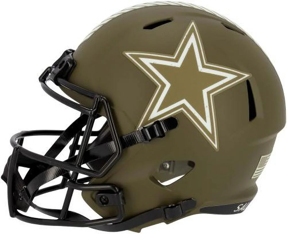 - Parsons Certified Autographed Replica Authentic To Service Helmet 2022 Cowboys Dallas Micah Fanatics Salute Speed Riddell