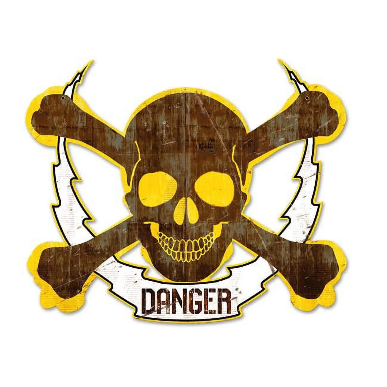 19 Past in. Signs x Metal Time Plasma PS504 Danger Bolt 16 Sign Skull