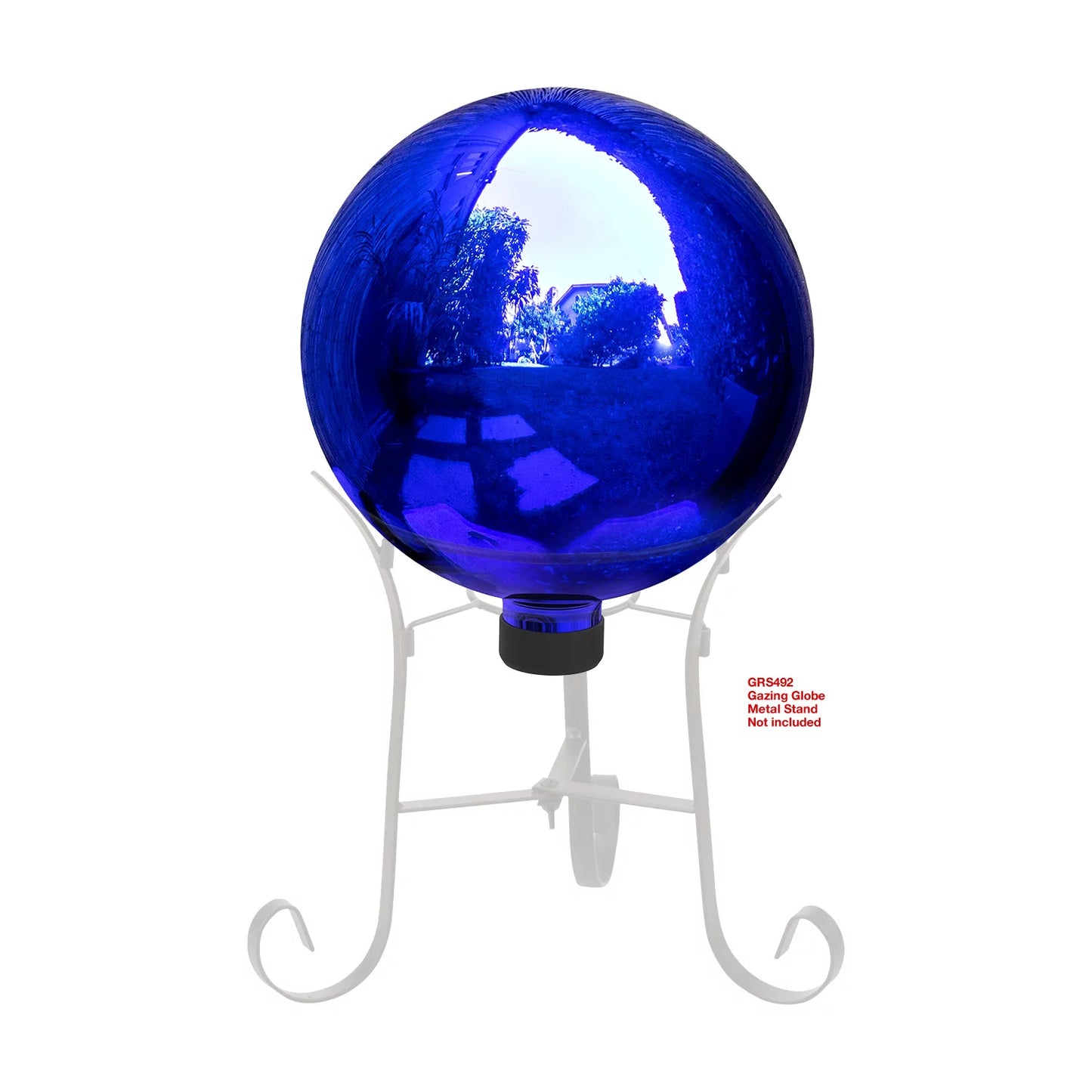 10" Reflective Alpine Globe, Blue Corporation Gazing Glass