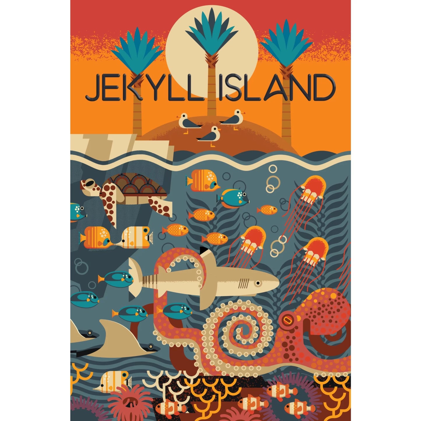 (1000 in Adults Island, Geometric for Challenging Size Jekyll USA) Jigsaw Georgia, Made Puzzle Piece 19x27, Textured and Family, Puzzle,