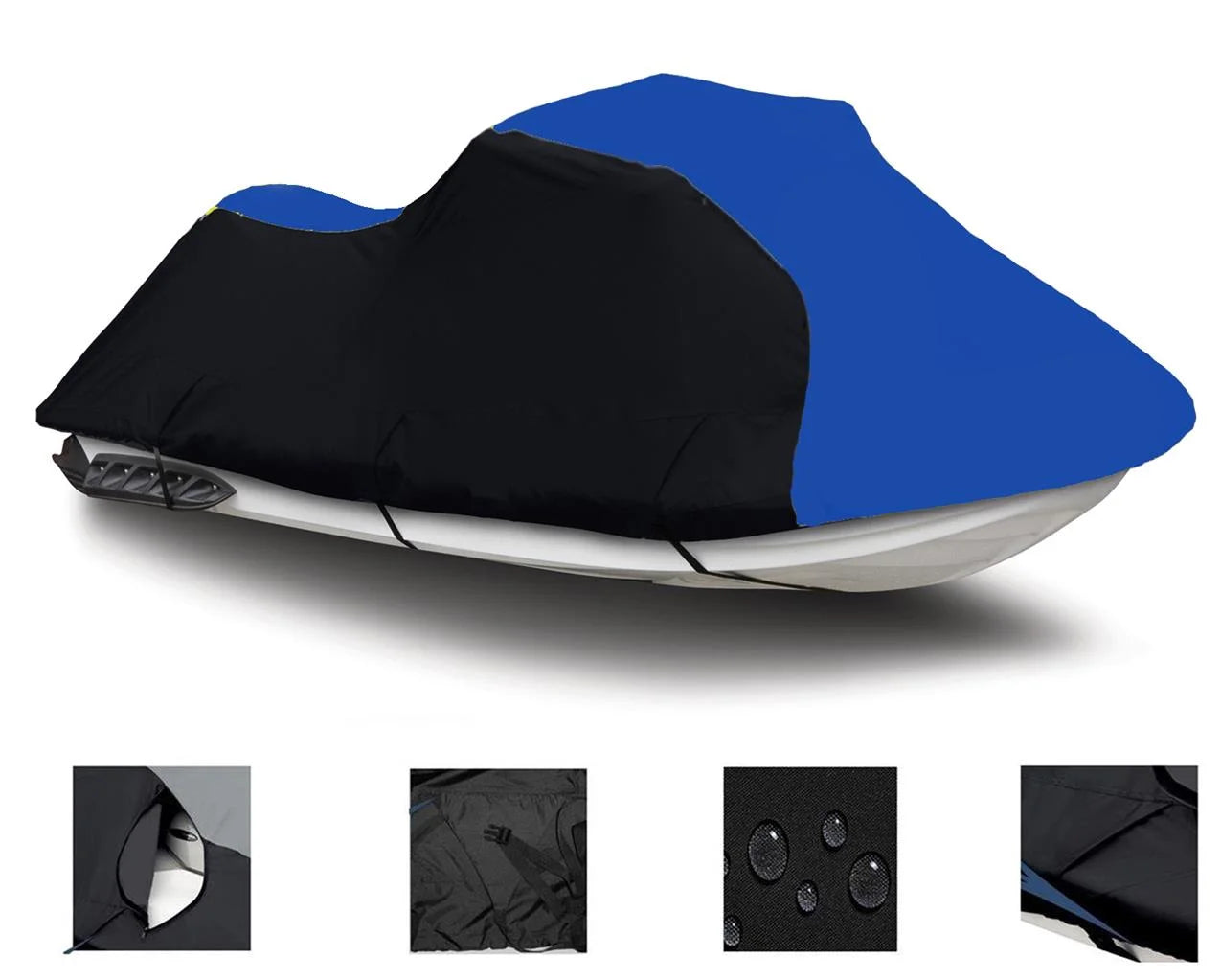 / 2003 Compatible i BLUE for 600D JET 2004 2002 Polaris SKI HEAVY-DUTY, PWC Virage Cover BLACK