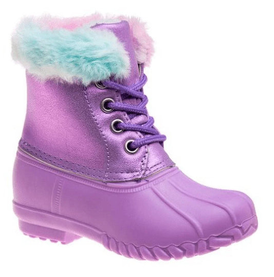 & Duck Shimmer 9 Josmo Purple Teal Boot Toddler