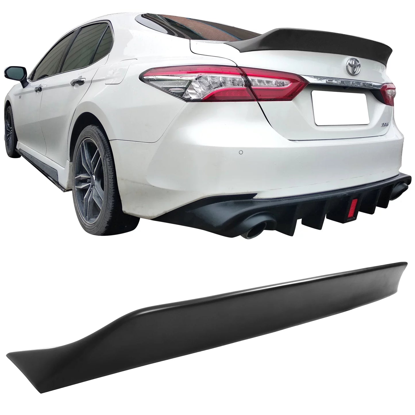 18-23 with IKON Trunk Ikon PP Motorsports Unpainted Duckbill Toyota Rear Camry Spoiler Compatible Style