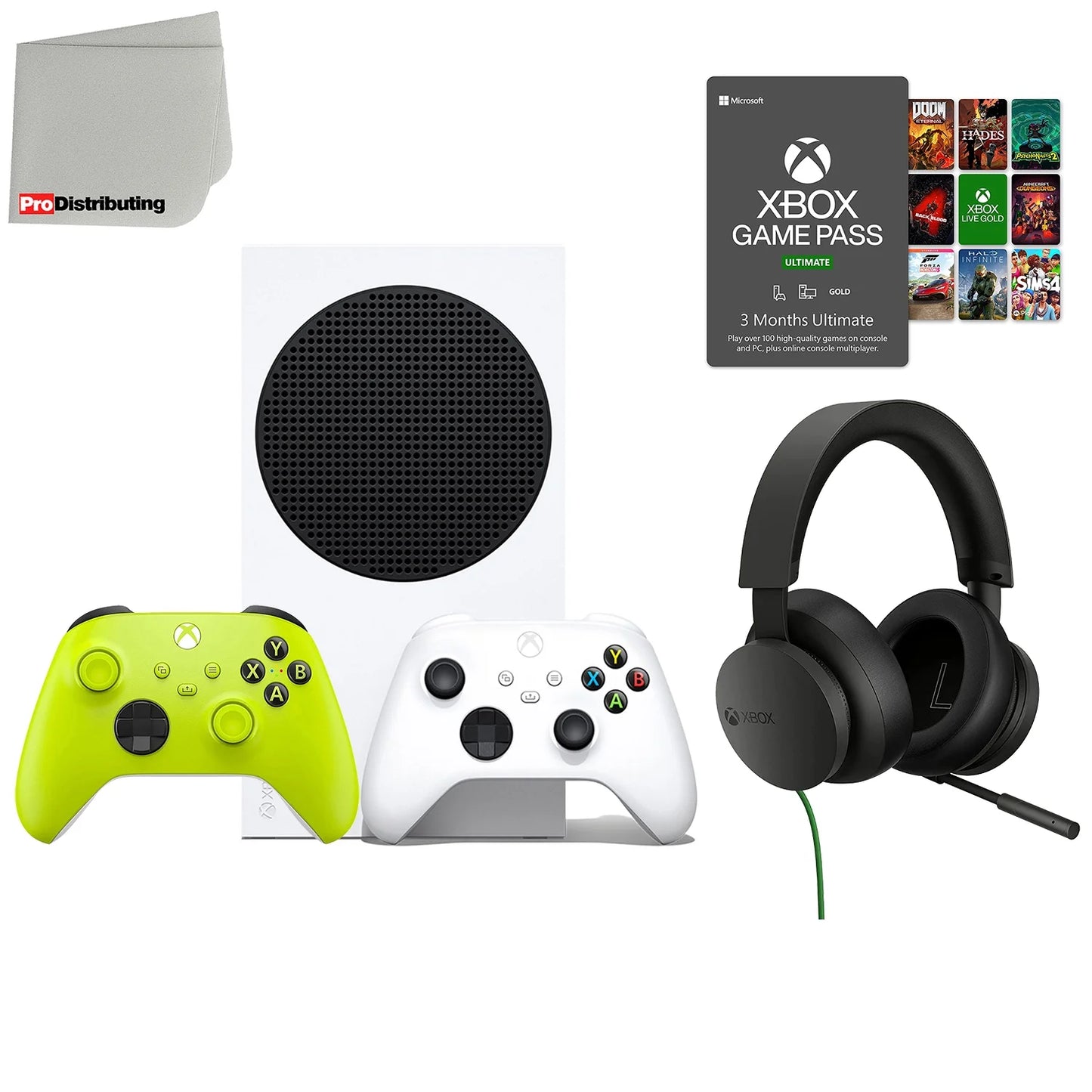 - Series Gamepass Microfiber Video Wireless Headset, Gaming Stereo and Controller - Ultimate Xbox Cleaning with 3-Month All-Digital 512GB Xbox S Game Cloth Volt Microsoft Console Extra Electric