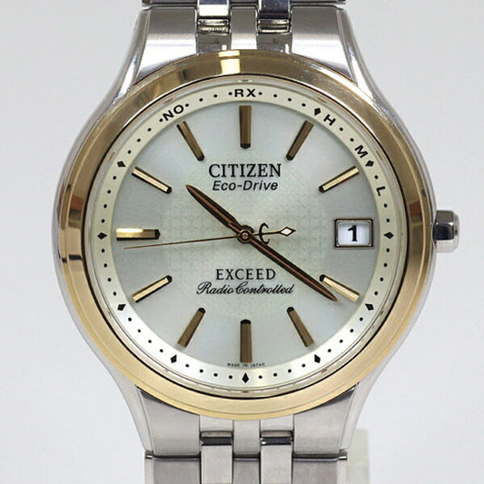 (Good) EBG74-2792 Dial Watch Gold Pre-Owned Men's CITIZEN Exceed Eco-Drive