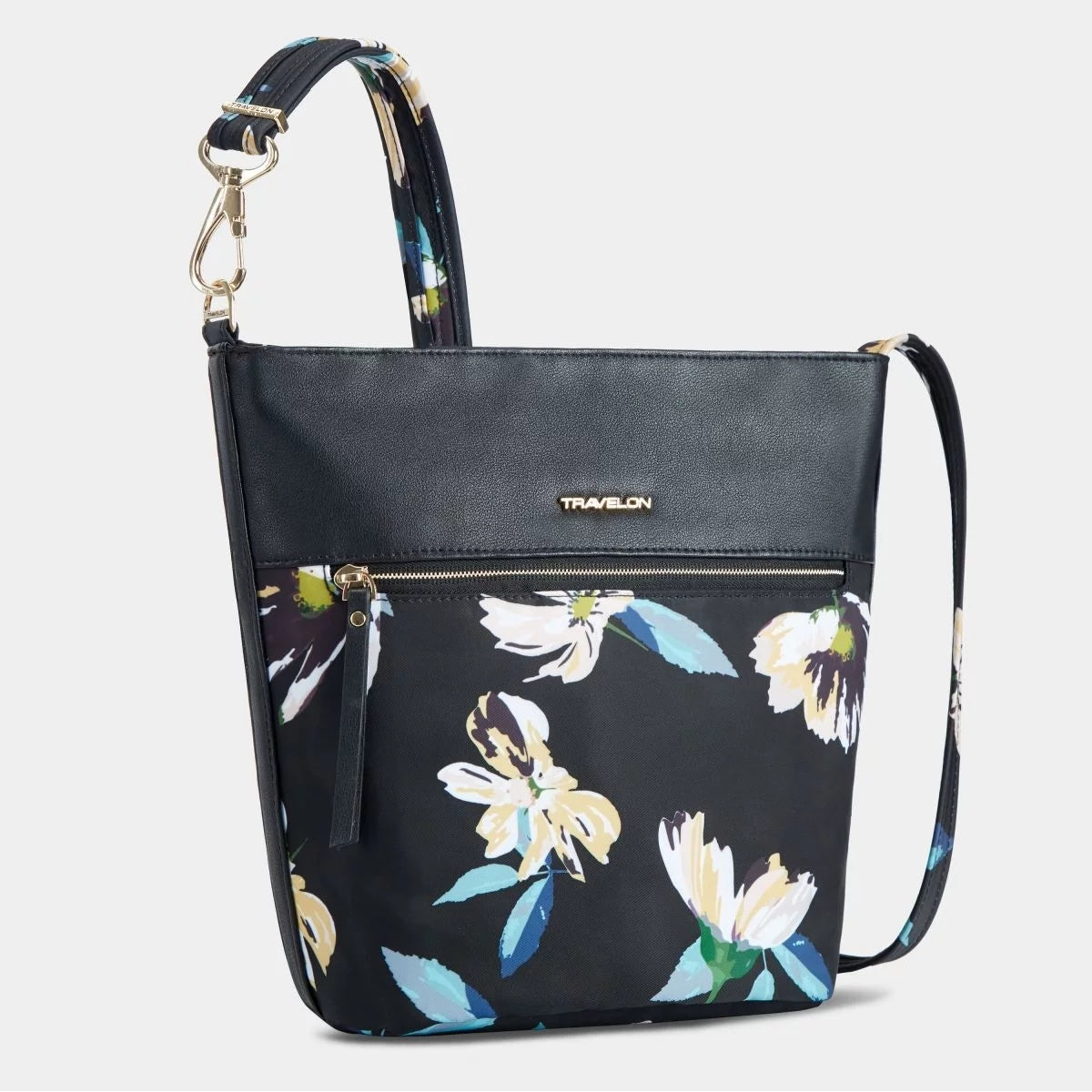 - Bucket 43491-50C Travelon Floral Addison Midnight Bag