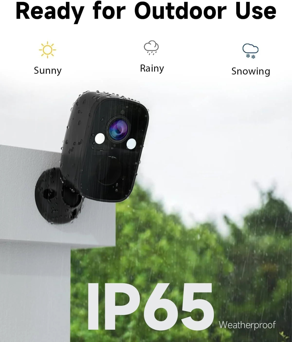 2-Way 2K Talk, Storage Support, Weatherproof, Compatible Full Security 130° Vision, with AI Viewing Night Alexa Detection, Color Outdoor, Camera Cloud/SD Security Motion Angle, with Wireless Camera