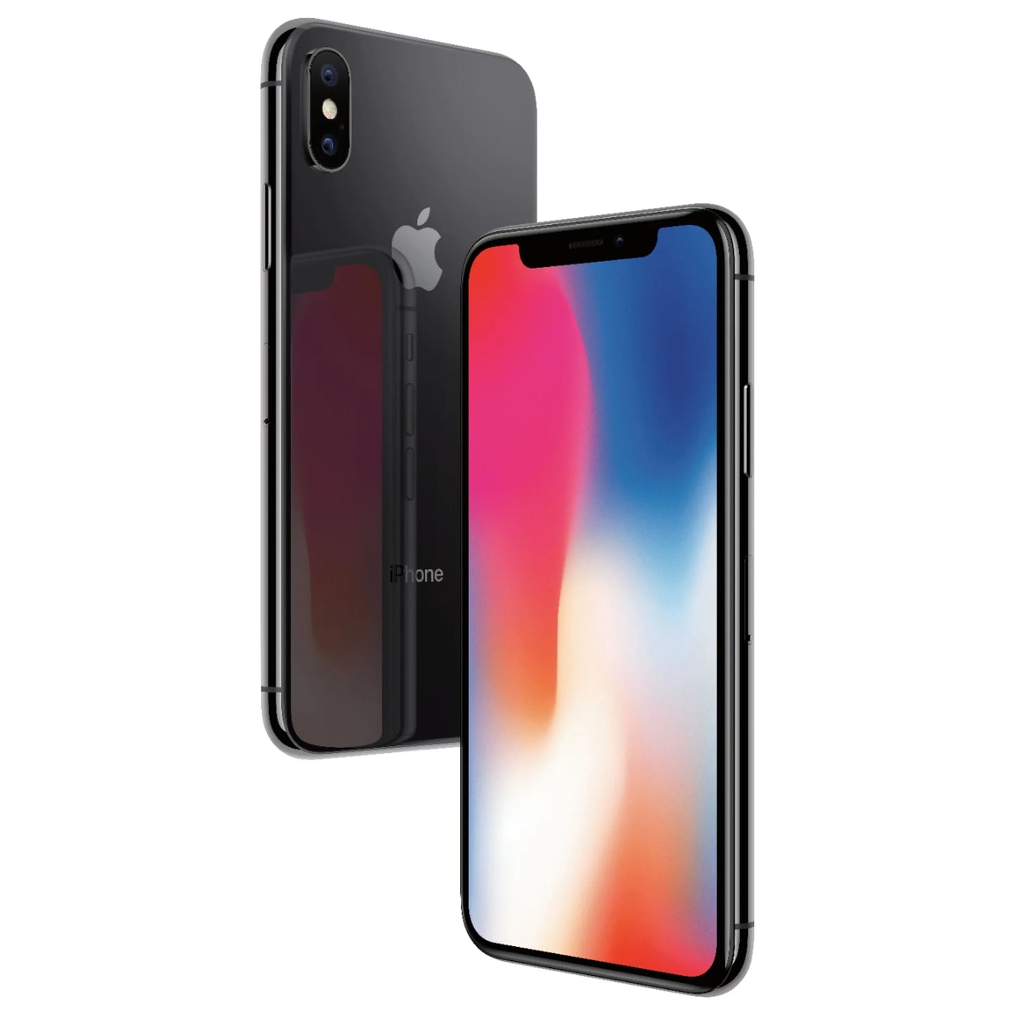 (Refurbished) Color Smartphone, SpaceGray Fully Unlocked, Restored iPhone X, 256GB, Apple