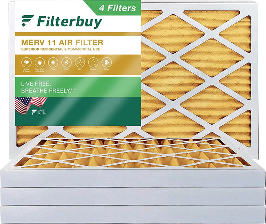 11 (4-Pack) Air Filters HVAC Pleated AC Furnace 8x24x2 MERV Filterbuy