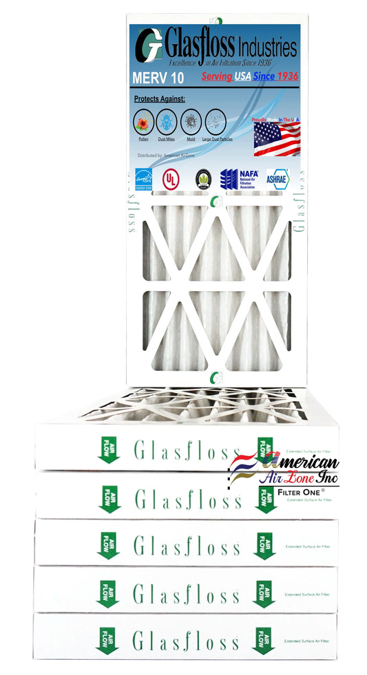 10x30x2 6) Furnace or Filter Air AC 10 In Glasfloss of Air Pleated USA. - - - Filter (Pack - - Made - Filter Air or Home HVAC Office The 2" MERV