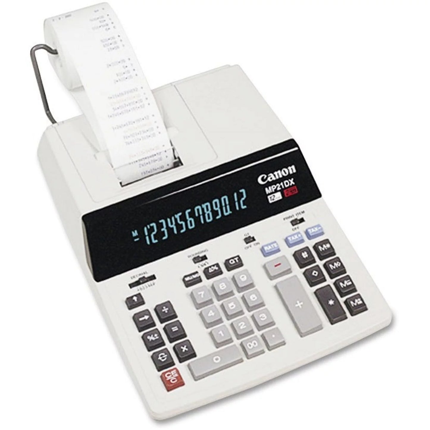 2-Color- White Calculator- Canon 9-.13in.x11-.33in.x2-.63in.- 12-Digit CNMMP21DX