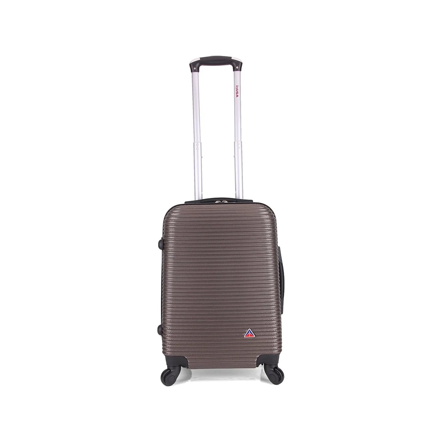 (IUROY00S-BRO) Carry-On Brown Luggage Plastic Royal PC/ABS InUSA