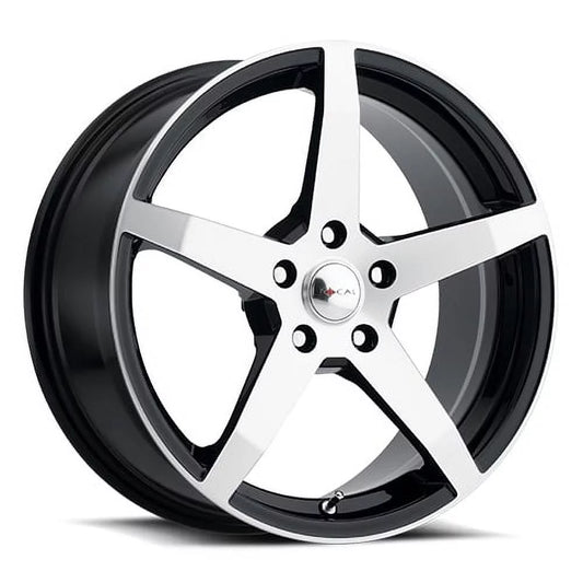 17" Black/Machined 17x8 Focal +35mm Inch Wheel F-55 455U Rim 5x120