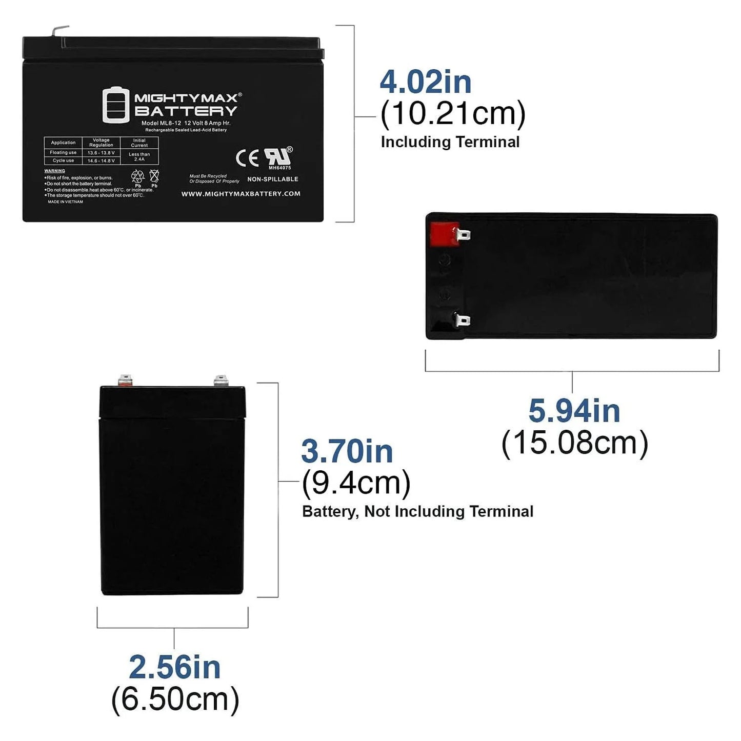 12V Electric Trolling for Motor SLA Replacement Pack - 8Ah 8 Battery